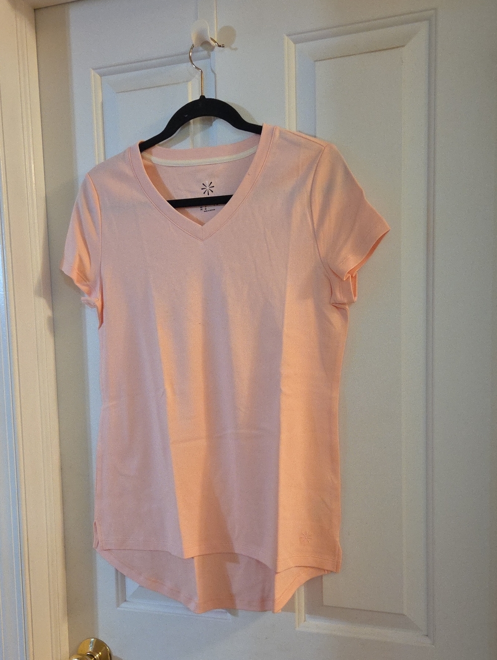 Issac Mizrahi Live Women's V-Neck Short Sleeve Top - Pink Small